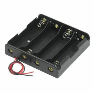 1 PCS 18650 BATTERY 4 CHAMBER CASE / HOLDER WITH WIRE