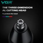 VGR V-613 Ear, Nose & Eyebrow Trimmer Professional USB Rechargeable Nose Trimmer for Men and Women Nose Clippers Eyebrow Facial Hair Trimmer