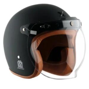 AXOR Retro Matt Black Falf Face Bike Helmet