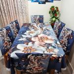 3D Printed Table Cloth Set | Premium China Chili Cotton Fabric