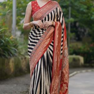 Digital Print Silk Sharee