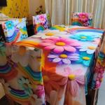 Premium Quality 3D Printed Dining Table and Chair Cover Set
