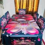 Premium Quality Digital 3D Print Dining Table & Chair Cover Set